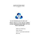 PHÂN TÍCH và xây DỰNG CHIẾN lược KINH DOANH CÔNG TY cổ PHẦN KINH đô 