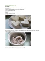 Đậu hũ nhồi tôm thịt xốt me 