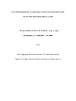 Tài liệu DEBT SUSTAINABILITY FRAMEWORK FOR LOW INCOME COUNTRIES : POLICY AND RESOURCE IMPLICATIONS - Part 8 doc
