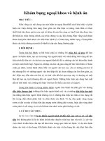 Tài liệu Giáo trình Khám bụng ngoại khoa và bệnh án pdf