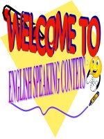 Bài giảng English speaking contest