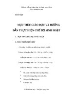 Tài liệu Mục tiêu giáo dục và huớng dẫn chế độ sinh họat - Cuối 3 tuổi ppt