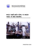 Tài liệu Phát triển bền vững và nhận thức về môi trường docx
