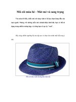 Tài liệu Mũ cói mùa hè - Mát mẻ và sang trọng docx