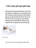 Tài liệu Cách chọn gối ngủ phù hợp ppt