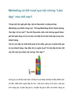 Tài liệu Marketing có thể vượt qua hội chứng “Làm đẹp” như thế nào? pdf