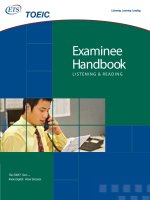 Tài liệu Examinee Handbook LISTENING & READING ppt