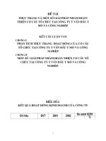 THỰC TRẠNG VÀ MỘT SỐ GIẢI PHÁP NHĂM HOÀN THIỆN CƠ CẤU TỔ CHỨC TẠI CÔNG TY TƯ VẤN ĐẦU TƯ MỎ VÀ CÔNG NGHIỆP