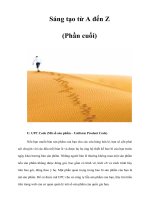 Tài liệu Sáng tạo từ A đến Z (Phần cuối) docx