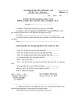 Tài liệu Đơn thành lập tổ chức tôn giáo pdf