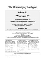 Tài liệu Sensors and Methods for Autonomous Mobile Robot Positioning pptx