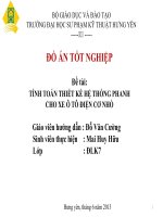 Đề tài tính toán thiết kế hệ thống phanh cho xe ôtô điện cỡ nhỏ 