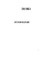 Tài liệu CHƯƠNG 4: CHỨC NĂNG HOẠCH ĐỊNH ppt