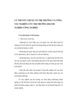 THỊ TRƯỜNG VÀ CÔNG TÁC NGHIÊN CỨU THỊ TRƯỜNG DOANH NGHIỆP CÔNG NGHIỆP