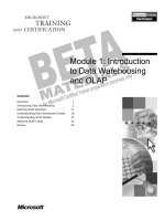 Tài liệu Module 1: Introduction to Data Warehousing and OLAP pptx