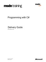Tài liệu Programming with C# pdf