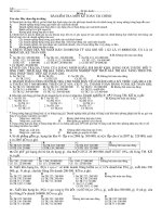 BÀI KIỂM TRA MÔN KẾ TOÁN TÀI CHÍNH DNTM