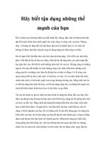 Tài liệu Hãy biết tận dụng những thế mạnh của bạn doc
