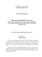 Một số giải pháp nâng cao chất lượng giáo dục bổ túc trung học phổ thông ở các trung tâm giáo dục thường xuyên cấp huyện, tỉnh hà tĩnh 