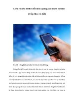 Tài liệu Liệu có nên đi theo lối mòn quảng cáo mass media? (Tiếp theo và hết) pptx