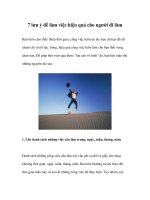 Tài liệu 7 lưu ý để làm việc hiệu quả cho người đi làm pdf