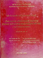 Ứng dụng công nghệ testing trong xây dựng ngân hàng đề thi (test items banking) 