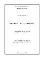 Đặc điểm thơ trinh đường 