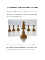 Tài liệu Tự nhận thức là tố chất của lãnh đạo xuất chúng pdf