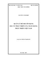 Quản lý rủi ro tín dụng đầu tư phát triển của ngân hàng phát triển việt nam 