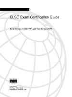 Tài liệu CLSC Exam Certification Guide pptx