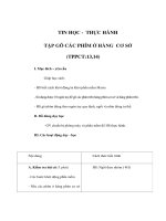 Tài liệu TIN HỌC - THỰC HÀNH TẬP GÕ CÁC PHÍM Ở HÀNG CƠ SỞ doc