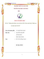 Những khó khăn, rào cản tâm lý đối với học sinh lớp 12 hiện nay trên địa bàn hà nội 