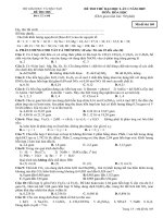 Tài liệu Đề thi thử đại học môn Hóa - cấu trúc BGD_NEW!! docx