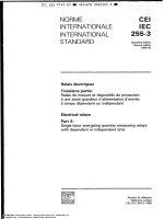 iec 60255-3 electrical relays - single input energizing quantity measuring relays with dependent