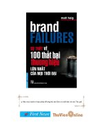 Tài liệu Sự thật về 100 thất bại thương hiệu lớn nhất của mọi thời đại_Chương 1 doc