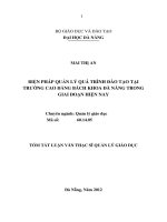 Biện pháp quản lý quá trình đào tạo tại trường cao đẳng bách khoa đà nẵng trong giai đoạn hiện nay 