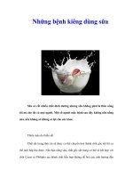 Tài liệu Những bệnh kiêng dùng sữa pdf