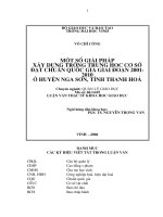 Một số giải pháp xây dựng trường THCS đạt chuẩn quốc gia giai đoạn 2001   2010 ở huyện nga sơn, tỉnh thanh hoá 