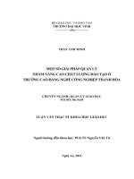 Một số giải pháp quản lý nhằm nâng cao chất lượng đào tạo ở trường cao đẳng nghề công nghiệp thanh hóa luận văn thạc sĩ khoa học giáo dục 