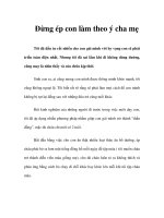 Tài liệu Đừng ép con làm theo ý cha mẹ pptx