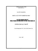 Cơ cấu ngành kinh tế vùng trung du miền núi tây bắc tỉnh nghệ an 