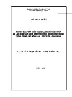 Một số giải pháp nhằm nâng cao hiệu quả học tập và làm theo tấm gương đạo đức hồ chí minh cho học sinh trường trung cấp nông lâm triệu sơn   thanh hóa 