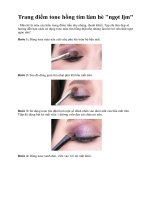 Tài liệu Trang điểm tone hồng tím làm hè 