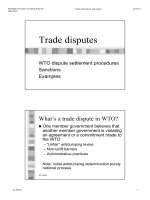Tài liệu Trade disputes pptx