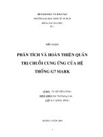 Phân tích và hoàn thiện quản trị chuỗi cung ứng của hệ thống g7 mart 