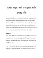 Tài liệu Khắc phục sự cố trong các buổi phỏng vấn pptx