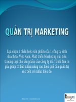 Phát triển marketing xúc tiến thương mại cho sản phẩm của công ty, va giai phap ppt 