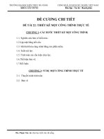 ĐỀ CƯƠNG CHI TIẾTĐỀ TÀI 22: THIẾT KÊ MỘT CÔNG TRÌNH THỰC TẾ