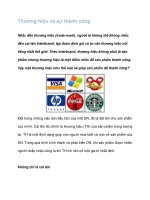 Tài liệu Thương hiệu và sự thành công pptx