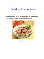 Tài liệu Canh khoai lang nấu sườn ppt